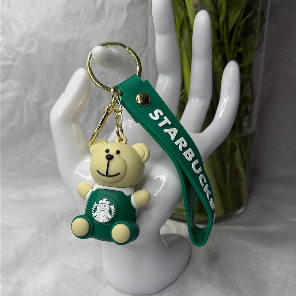 Bear Keychain with Logo Strap